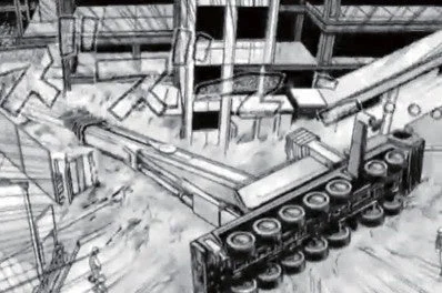 マンガ風の事故イラスト