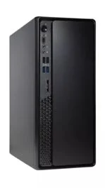 黒いデスクトップ型コンピューターのタワー型本体