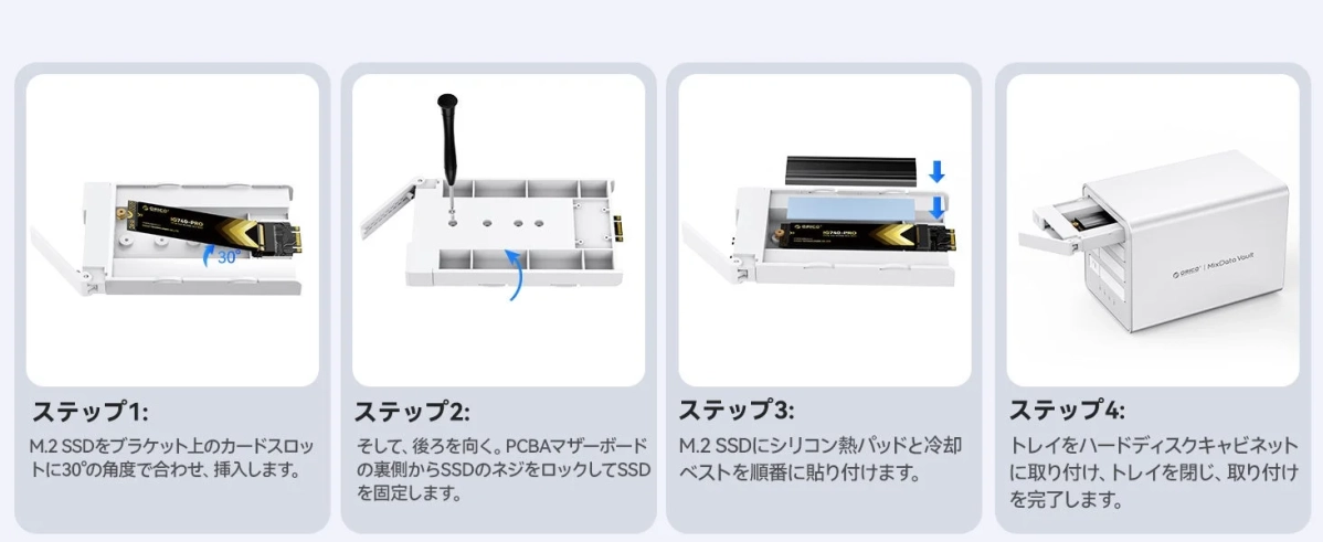M.2 SSD取り付け手順