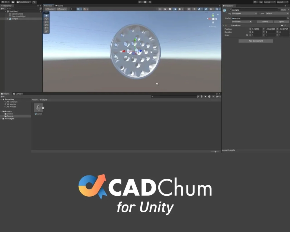 UnityでのCADChum利用画面