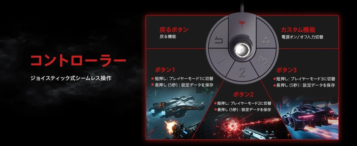 ジョイスティック式操作