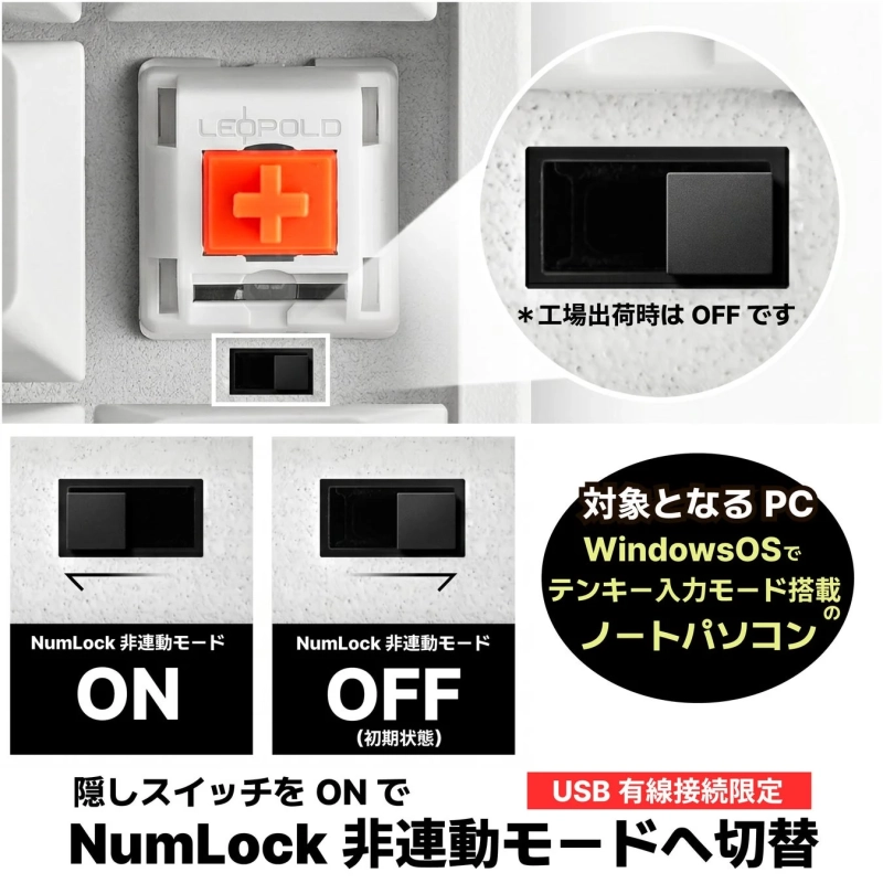 NumLock非連動モードの説明