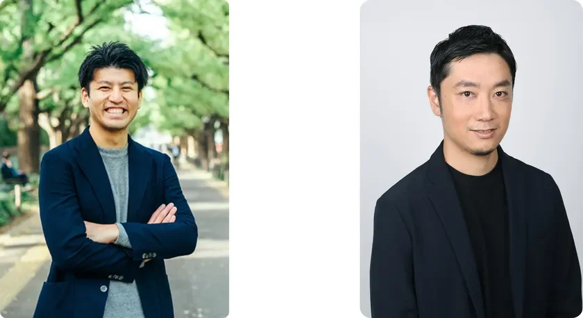 TRUSTART 代表取締役 大江(左)、Studio LOC 代表社員 長田(右)
