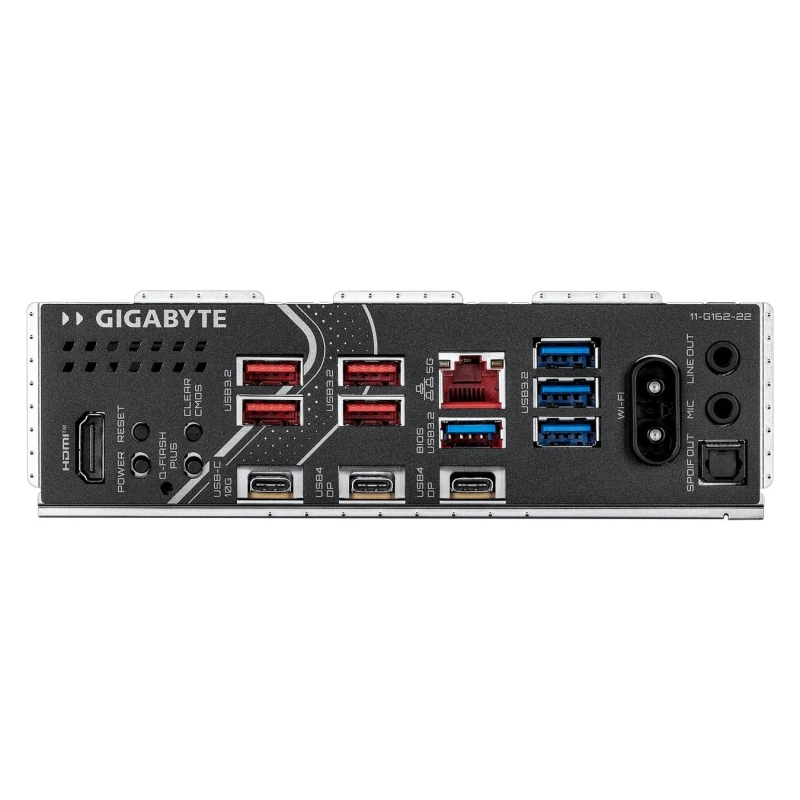 GIGABYTEマザーボードのリアI/Oパネル