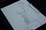 手書きの建築設計図のようなスケッチ