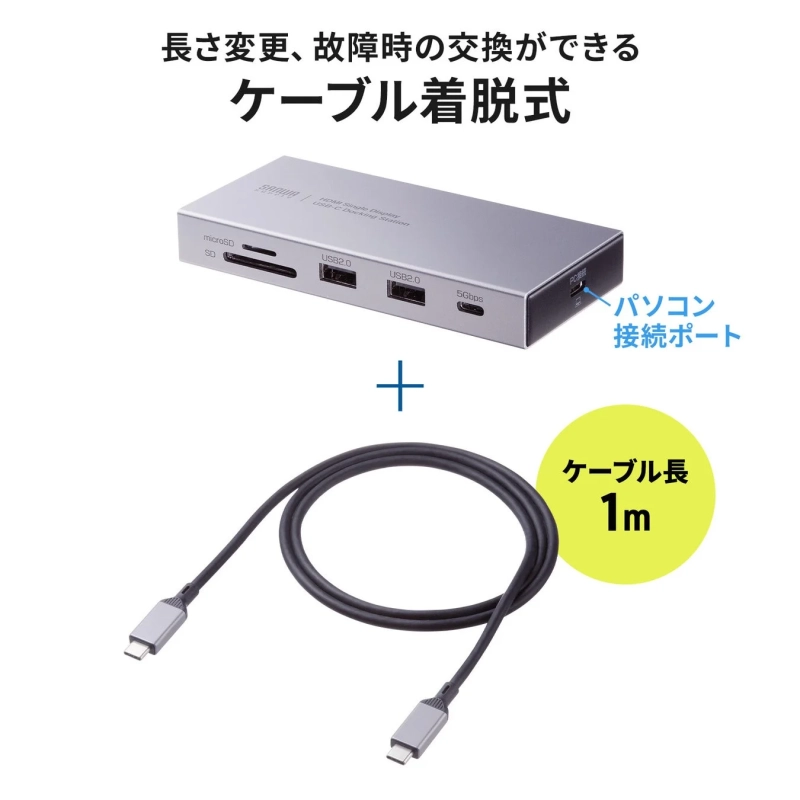 ケーブル着脱式