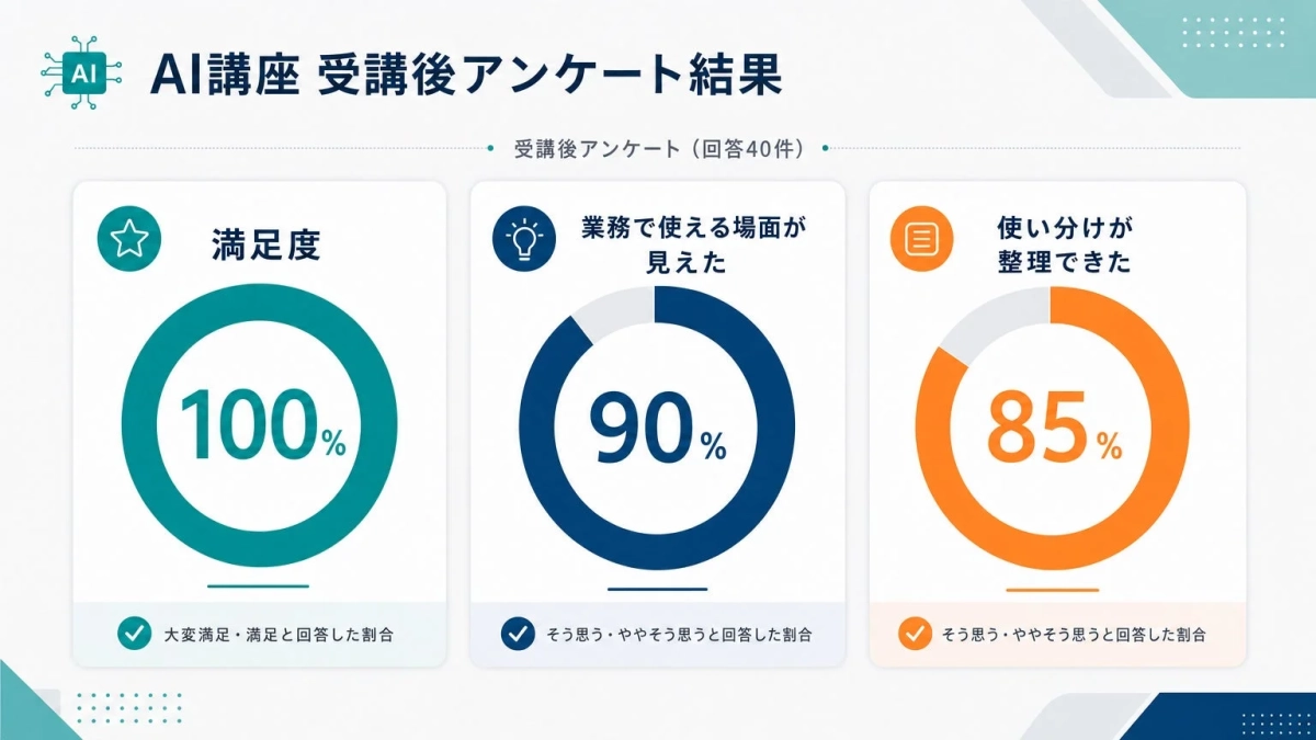 AI講座 受講後アンケート結果