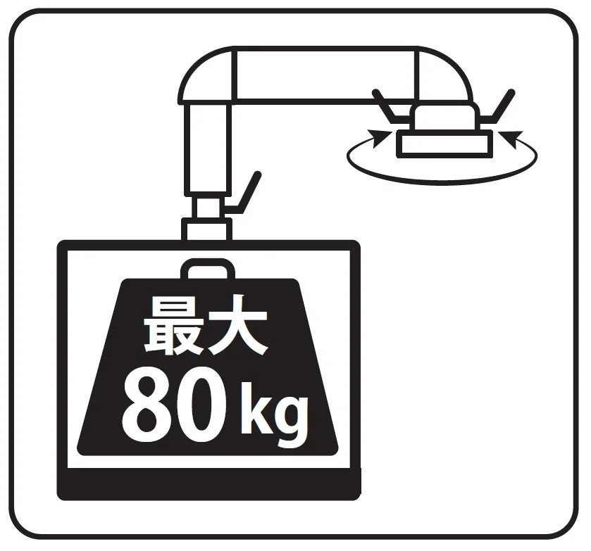 最大80kgの表示