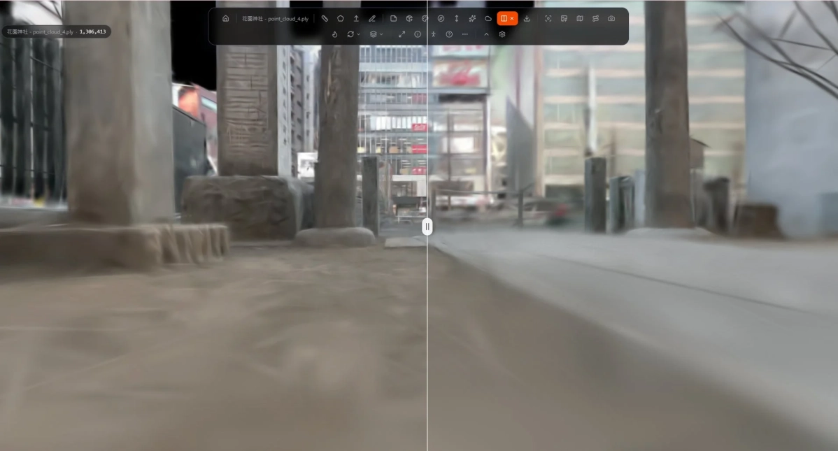 3D点群データの比較画面