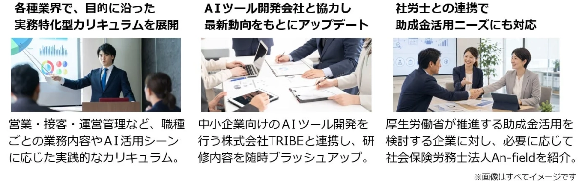 AI活用に特化した実践的なカリキュラム