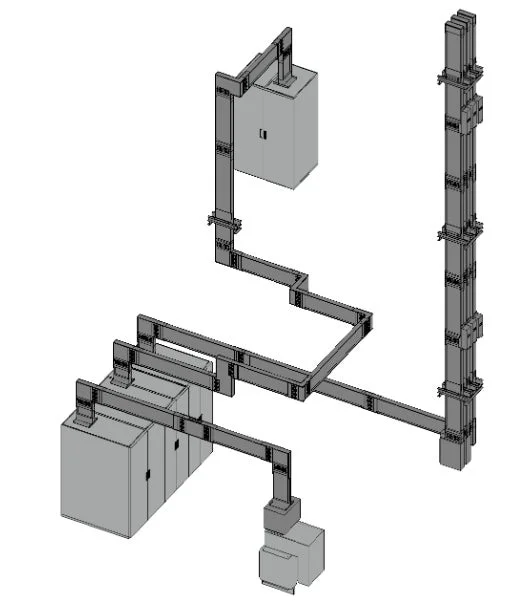 バスダクトシステムの3Dモデル