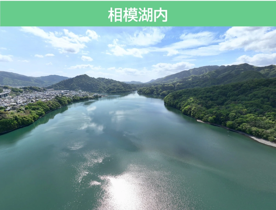 相模湖上空