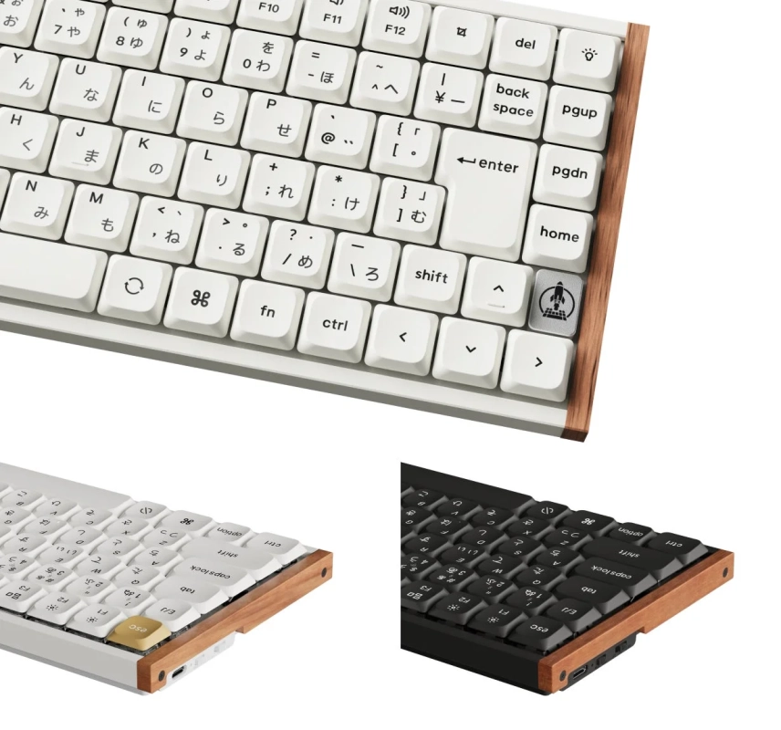 木製フレームが特徴的なコンパクトメカニカルキーボード