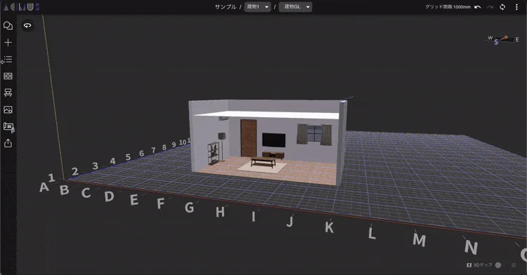 3Dマップでの配置イメージ