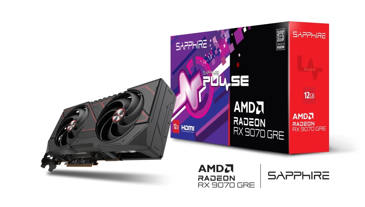 SAPPHIRE PULSE Radeon RX 9070 GRE GAMING OC 12GBのパッケージ