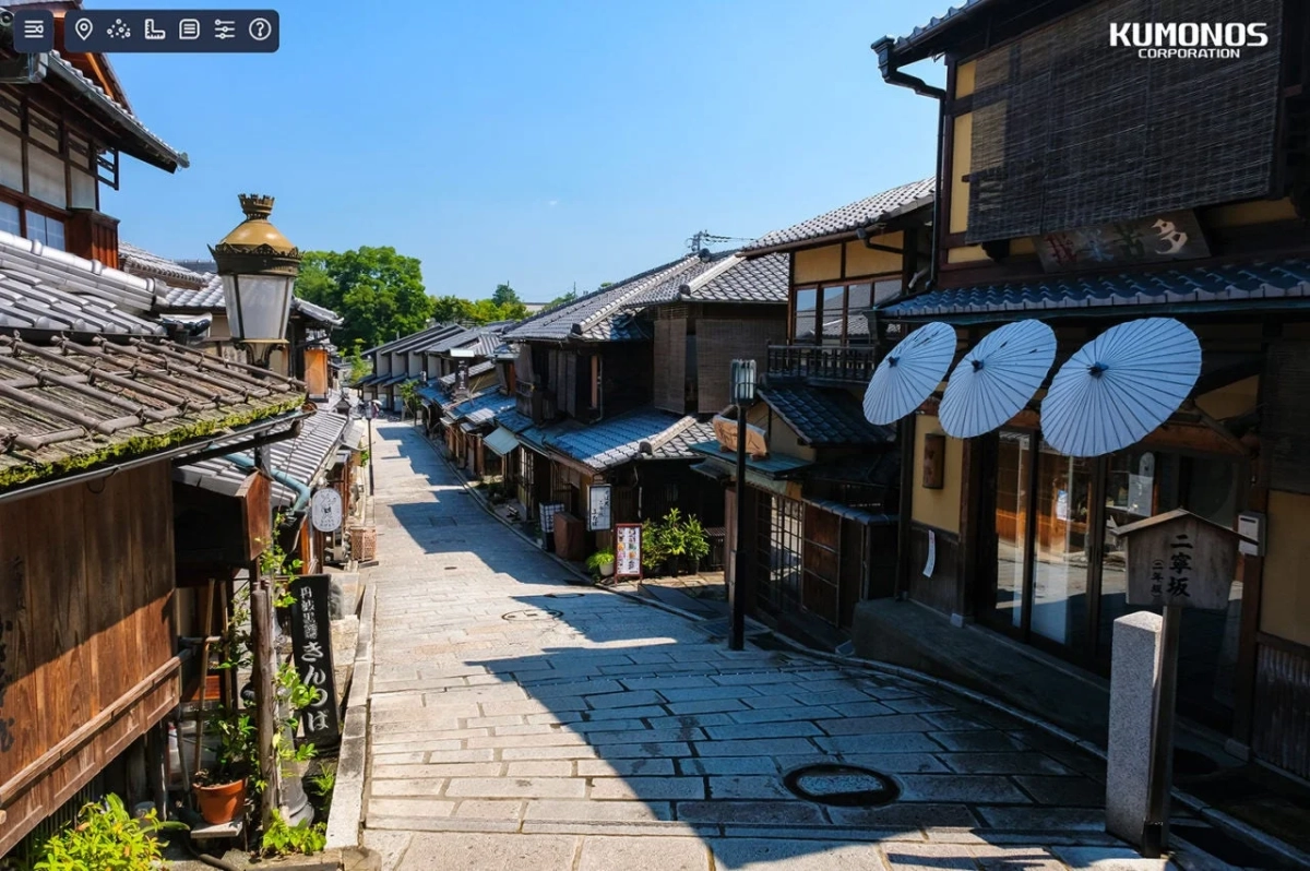 京都の街並みウォークスルー