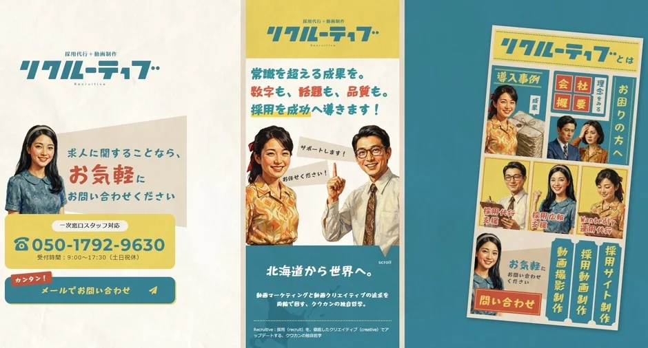 採用代行と動画制作のリクルーティブ