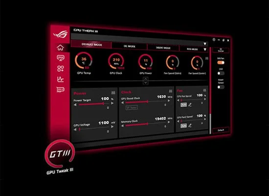 GPU Tweak IIIソフトウェア画面
