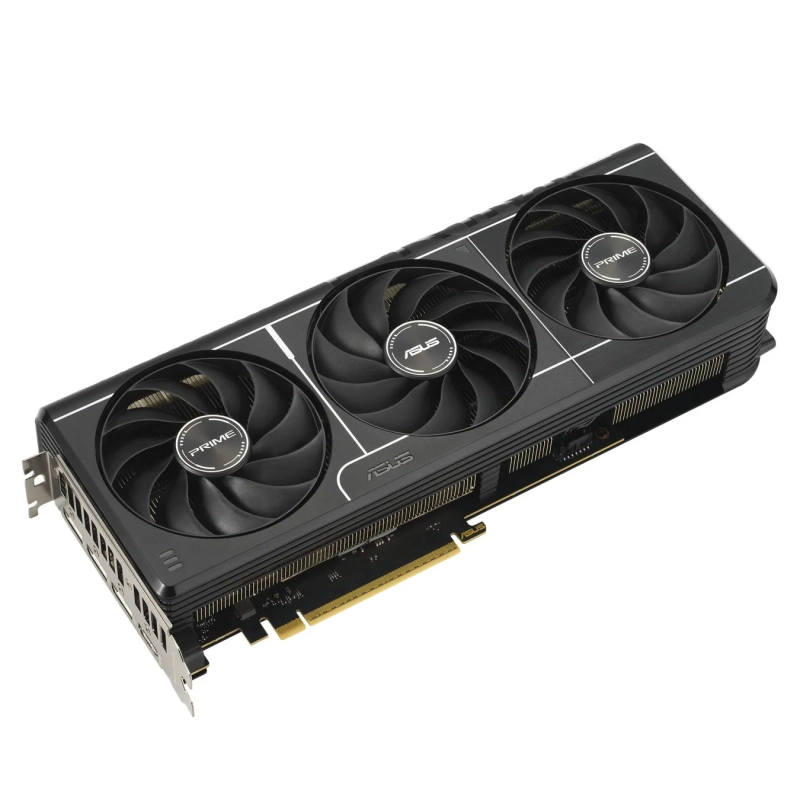 3基の冷却ファンを搭載したASUS製グラフィックカードの俯瞰画像