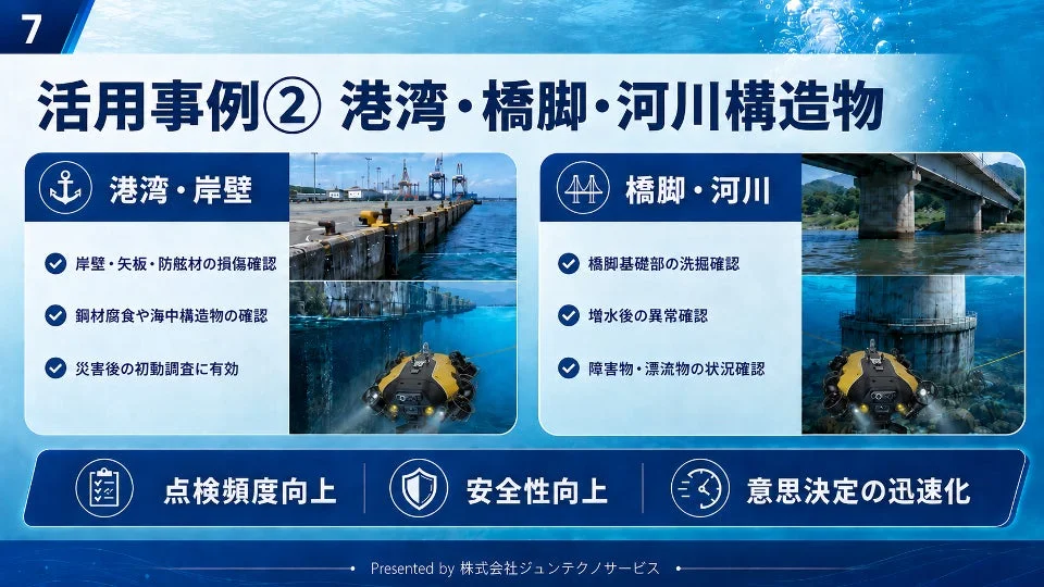 活用事例② 港湾・橋脚・河川構造物