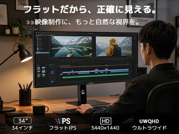 フラットだから、正確に見える。