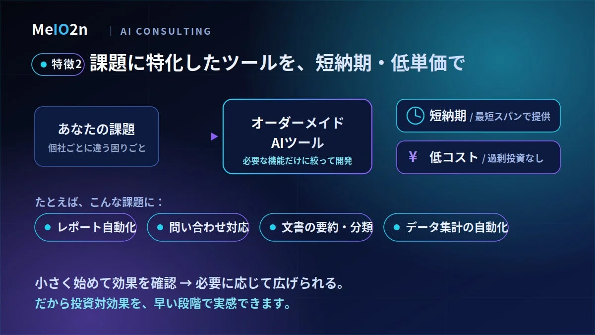 オーダーメイドAIツールの開発