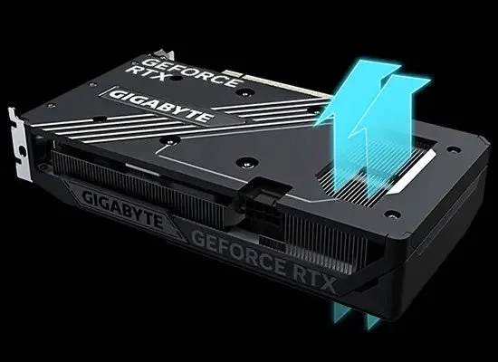 GIGABYTE製GeForce RTXグラフィックカードの冷却フィン