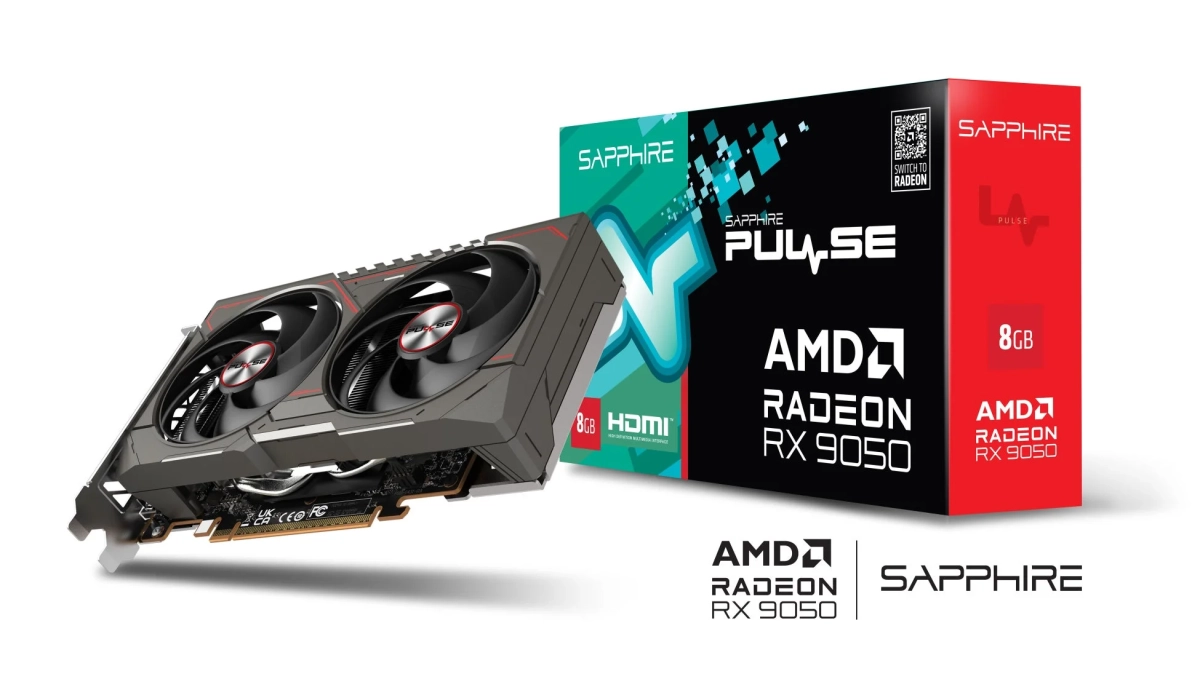 SAPPHIRE PULSE Radeon RX 9050 GAMING 8GB パッケージ