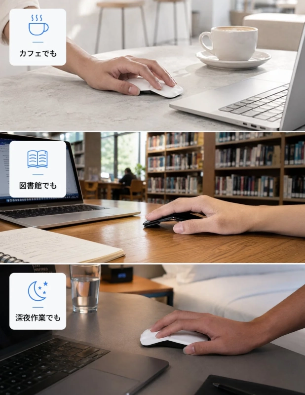 様々な場所での作業風景