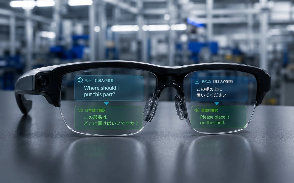 リアルタイム翻訳AIスマートグラス