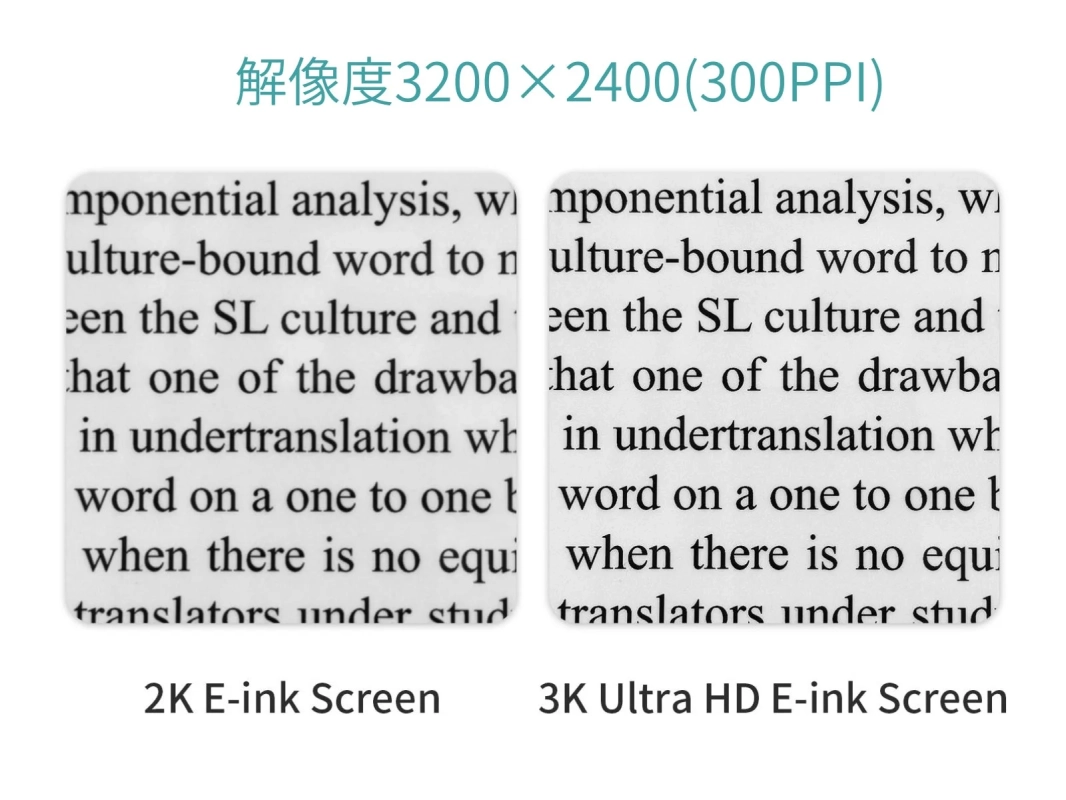 3K Ultra HD E-ink Screen