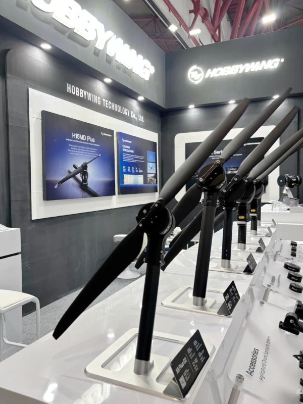 HOBBYWING exhibition booth with products