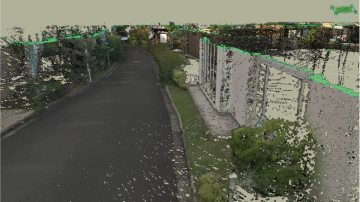 3Dレンダリングされた街路の風景
