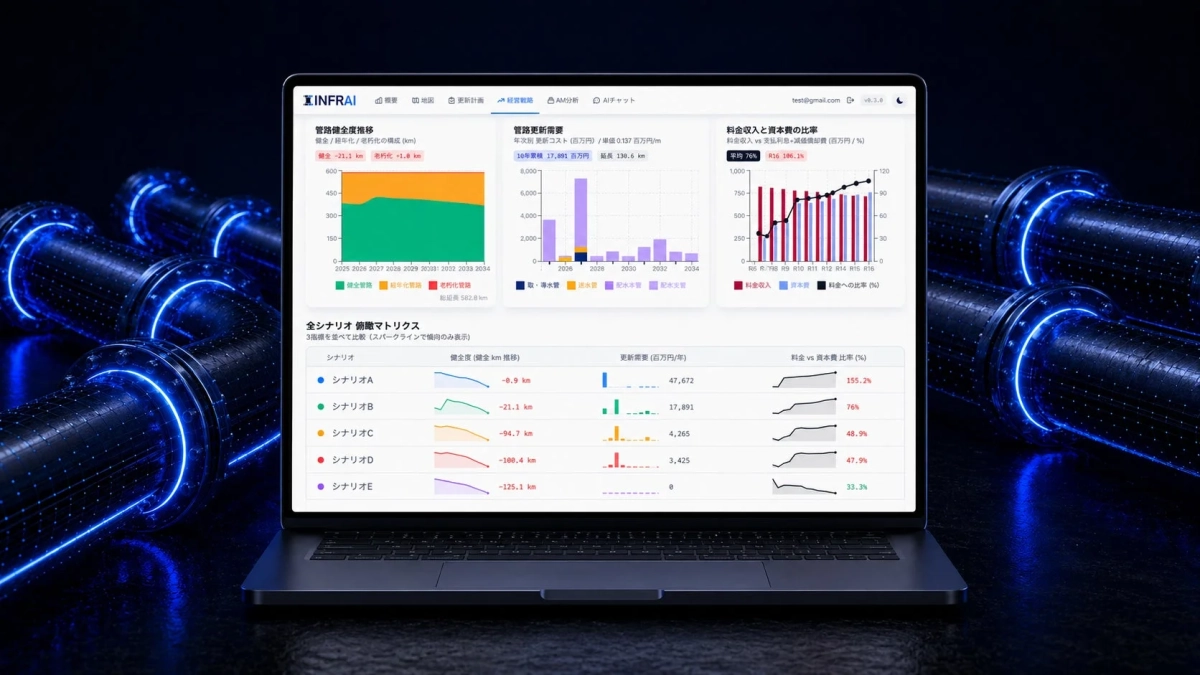 INFRAIのダッシュボード画面