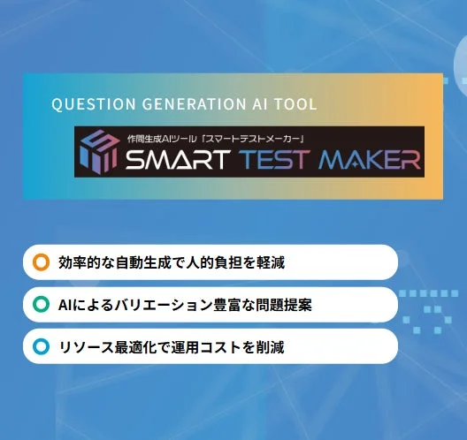 作問生成AIツール「SMART TEST MAKER」の紹介画像