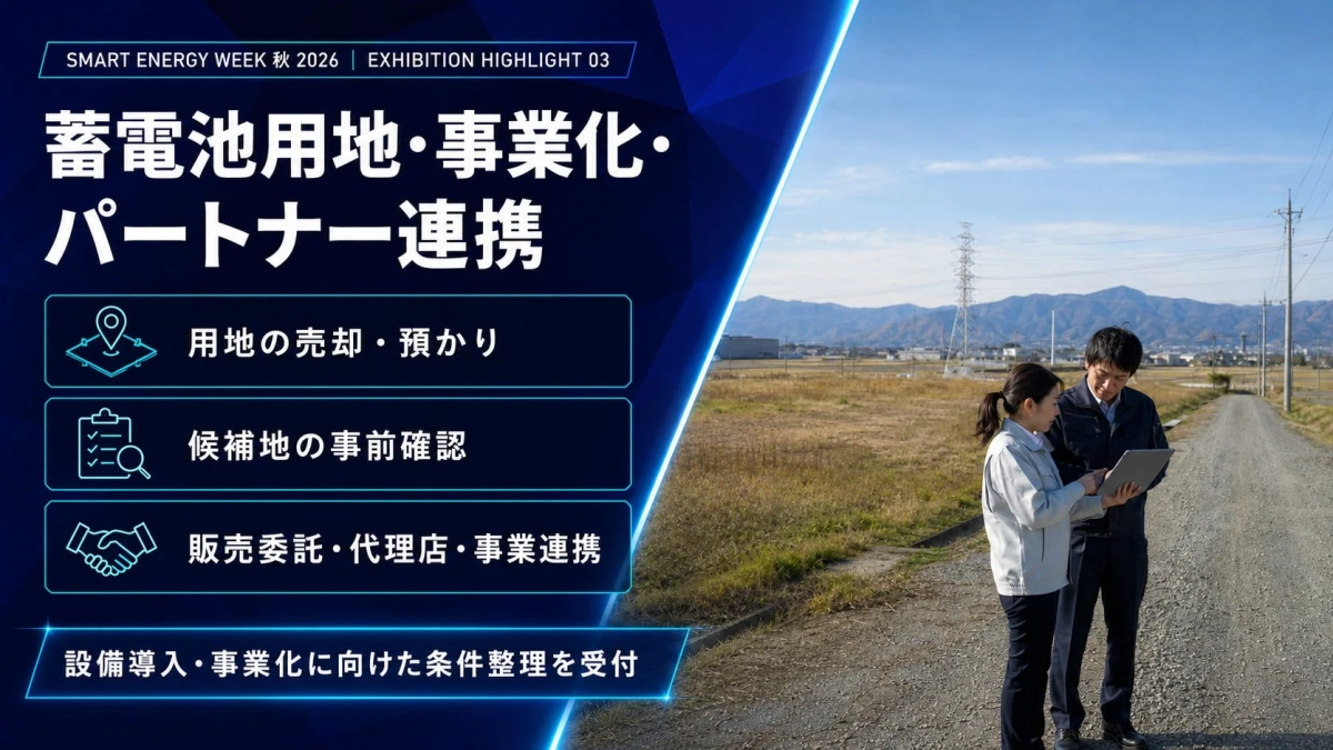 蓄電池用地・事業化・パートナー連携