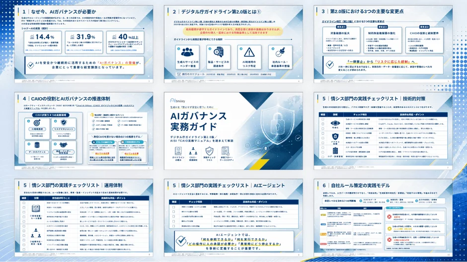 AIガバナンス実務ガイドの概要を示す画像