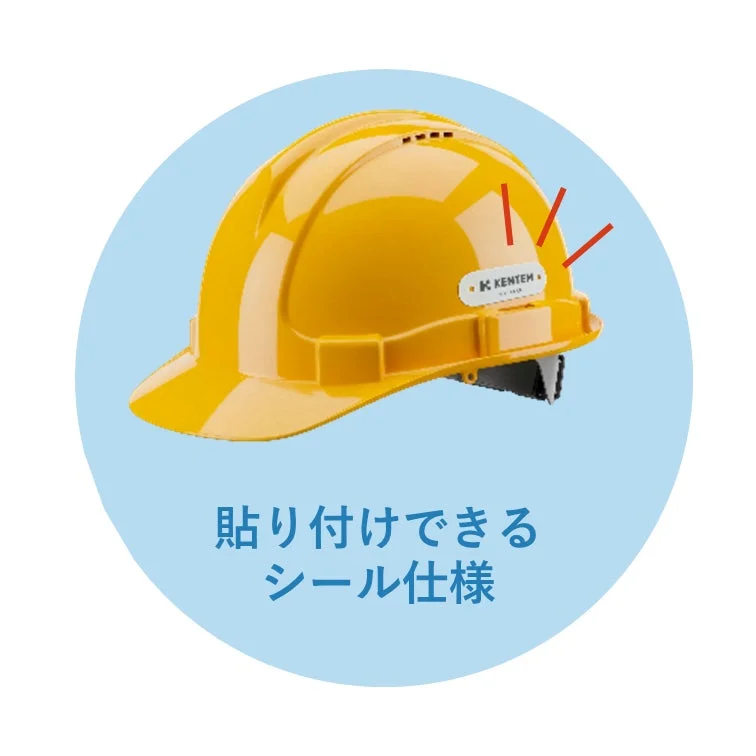 ヘルメットにKENTEMロゴシール