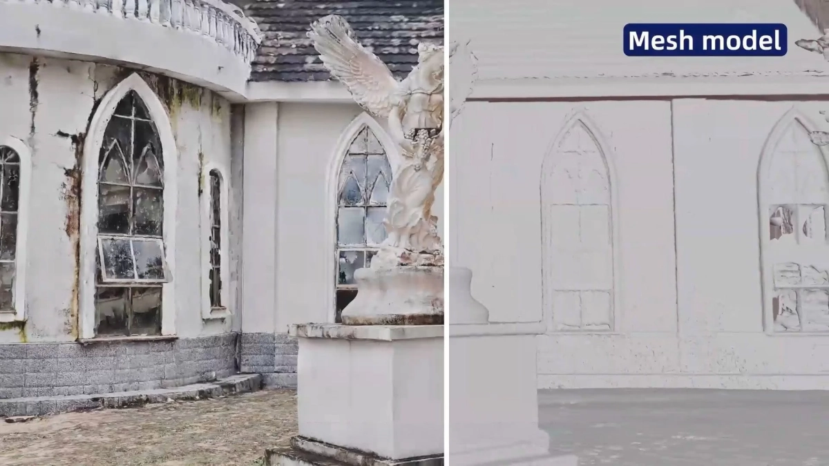 メッシュモデルの建物