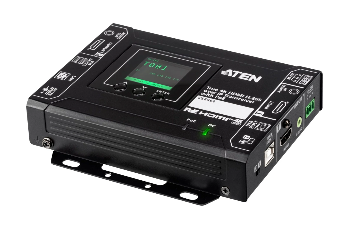 True 4K HDMI H.265 over IP Transceiver with PoE VE8662